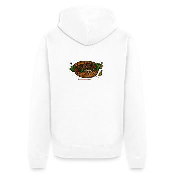 Coffee and cake illustration - Unisex Premium Organic Zip Hoodie - white - Back - Thijin (182cm)