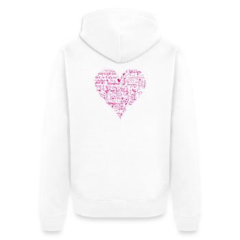 Cœur maritime, magenta - Veste à capuche bio Premium Unisexe - blanc - Dos - Thijin (182cm)