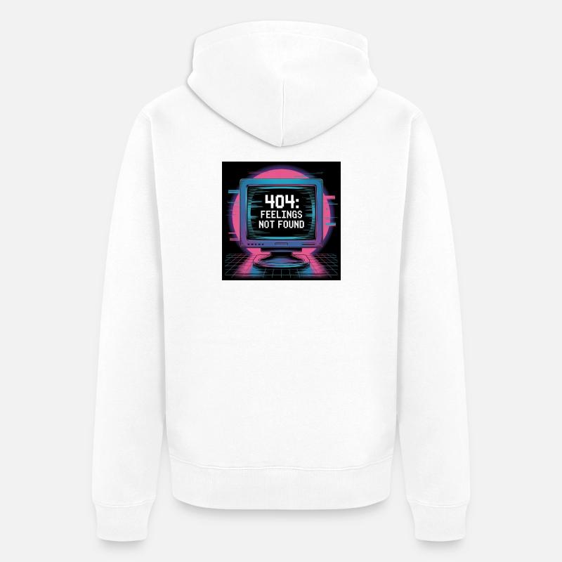 Humour créatif de l’informatique - Veste à capuche bio Premium Unisexe - blanc