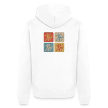 Elegant dancing couple vintage look - Unisex Premium Organic Zip Hoodie - white - Back - Thijin (182cm)