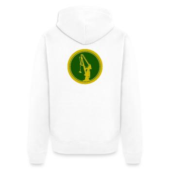 Grue Portuaire Silhouette 02 - Veste à capuche bio Premium Unisexe - blanc - Dos - Thijin (182cm)