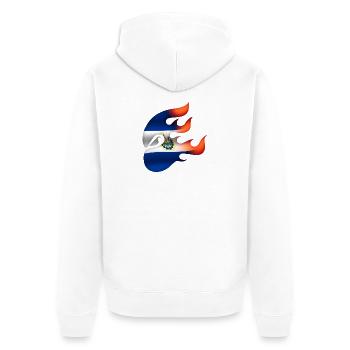 Drapeau du Salvador - Le Sauveur - Ninja - Veste à capuche bio Premium Unisexe - blanc - Dos - Thijin (182cm)