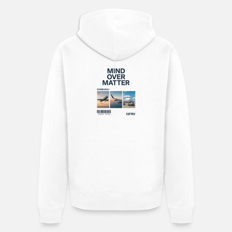 Mind Over Matter: Edinburgh Triptych - Veste à capuche bio Premium Unisexe - blanc