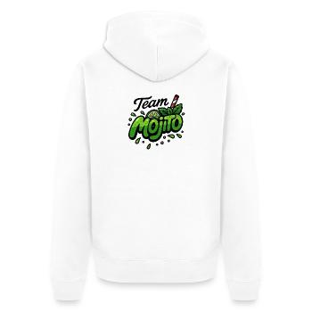 Team Mojito - Unisex Premium Bio Zip Hoodie - Weiß - Hinten - Thijin (182cm)