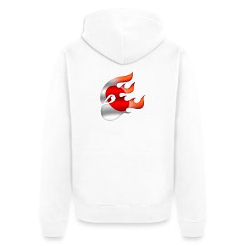 Drapeau du Japon - Japon - Ninja - Veste à capuche bio Premium Unisexe - blanc - Dos - Thijin (182cm)