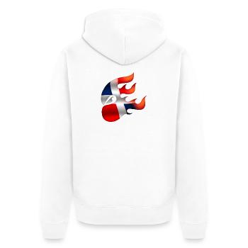 Flag of the Dominican Republic - Unisex Premium Organic Zip Hoodie - white - Back - Thijin (182cm)