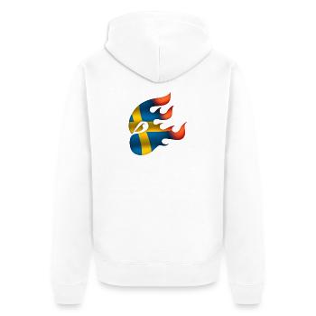 Drapeau de la Suède - Suède - Ninja - Veste à capuche bio Premium Unisexe - blanc - Dos - Thijin (182cm)