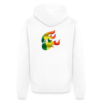 Drapeau du Sénégal - Sénégal - Ninja - Veste à capuche bio Premium Unisexe - blanc - Dos - Thijin (182cm)