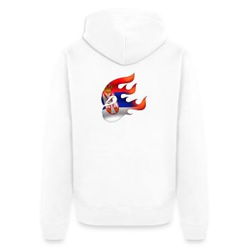 Drapeau de la Serbie - Serbe - Ninja - Veste à capuche bio Premium Unisexe - blanc - Dos - Thijin (182cm)