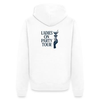 Tournée des dames en fête - Veste à capuche bio Premium Unisexe - blanc - Dos - Thijin (182cm)