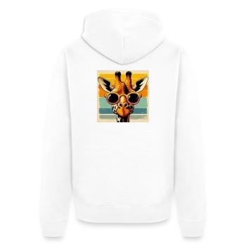 girafe - Veste à capuche bio Premium Unisexe - blanc - Dos - Thijin (182cm)