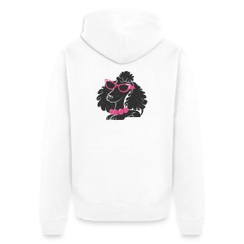 Drôle de caniche - Veste à capuche bio Premium Unisexe - blanc - Dos - Thijin (182cm)
