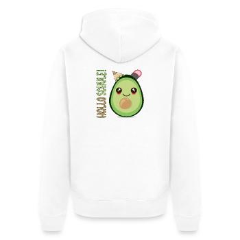 HALLO SCHULE AVOCADO SCHULANFANG SCHULKIND - Unisex Premium Bio Zip Hoodie - Weiß - Hinten - Thijin (182cm)