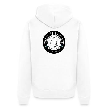 Nerd Ala Waa Science Motivation T-Shirt - Unisex Premium Organic Zip Hoodie - white - Back - Thijin (182cm)