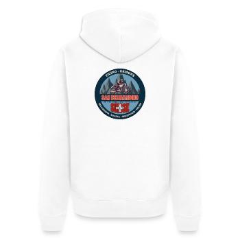 San Bernardino Pass, Ticino, Grisons, Swiss - Unisex Premium Organic Zip Hoodie - white - Back - Thijin (182cm)