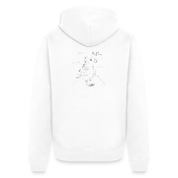 Playful puffin - Unisex Premium Organic Zip Hoodie - white - Back - Thijin (182cm)