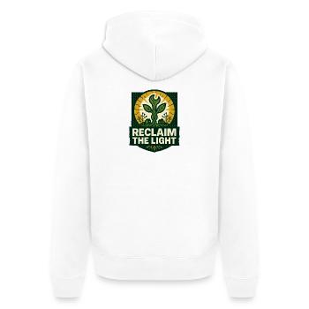 Récupérez la lumière – Solarpunk - Veste à capuche bio Premium Unisexe - blanc - Dos - Thijin (182cm)