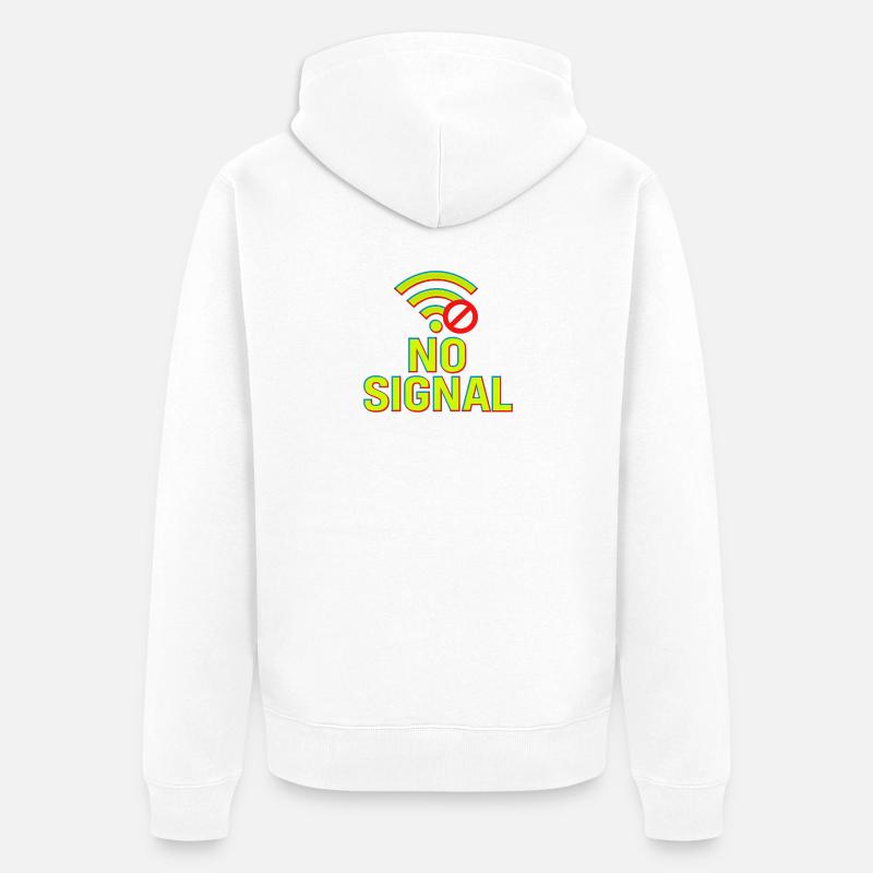 Conception technique Glitch - Veste à capuche bio Premium Unisexe - blanc