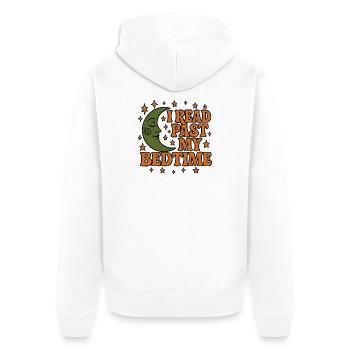Conception de citation pour la lecture nocturne au coucher - Veste à capuche bio Premium Unisexe - blanc - Dos - Thijin (182cm)