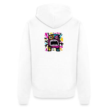 Colorful Watch - Unisex Premium Organic Zip Hoodie - white - Back - Thijin (182cm)