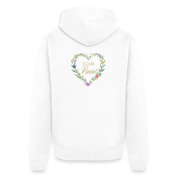 Équipe Mariée ! Cœur - Veste à capuche bio Premium Unisexe - blanc - Dos - Thijin (182cm)
