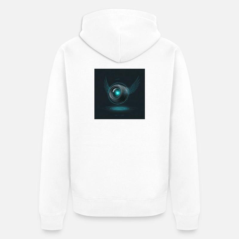 Vorlage_Redbubble - Veste à capuche bio Premium Unisexe - blanc