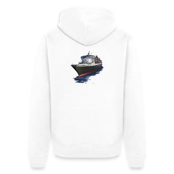 Navire de croisière majestueux - Veste à capuche bio Premium Unisexe - blanc - Dos - Thijin (182cm)