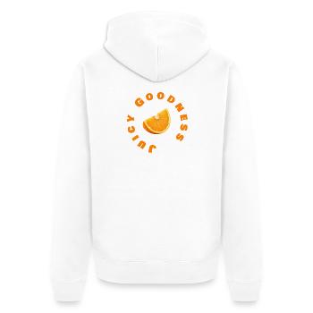 Citrus Vibe Retro T-shirt - Unisex Premium Organic Zip Hoodie - white - Back - Thijin (182cm)