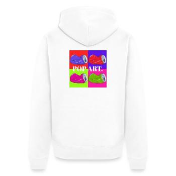 Pop Art Cola Dosen Design - Veste à capuche bio Premium Unisexe - blanc - Dos - Thijin (182cm)