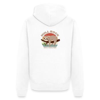 Conception zéro dollar pour toutes les personnes paresseuses - Veste à capuche bio Premium Unisexe - blanc - Dos - Thijin (182cm)