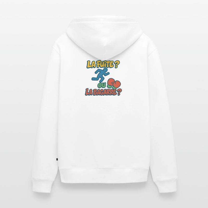 Flucht oder Kampf Unisex Premium Bio Zip Hoodie