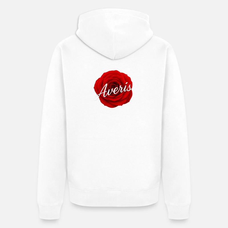 Averis Pullover  - Unisex Premium Bio Zip Hoodie - Weiß