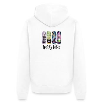 Magische Hexen-Vibes-Trank-Kollektion - Unisex Premium Bio Zip Hoodie - Weiß - Hinten - Thijin (182cm)