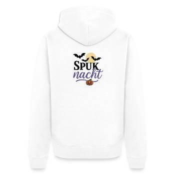 Spuknacht Halloween Design - Unisex Premium Bio Zip Hoodie - Weiß - Hinten - Thijin (182cm)