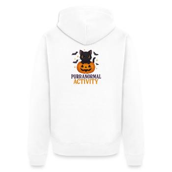😸 Purranormal Activity – Cute Kitten - Unisex Premium Organic Zip Hoodie - white - Back - Thijin (182cm)