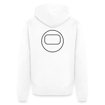 Geometric Abstract Artist Design - Unisex Premium Organic Zip Hoodie - white - Back - Thijin (182cm)