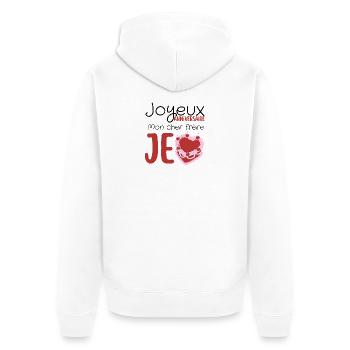 Happy birthday brother - Unisex Premium Organic Zip Hoodie - white - Back - Thijin (182cm)