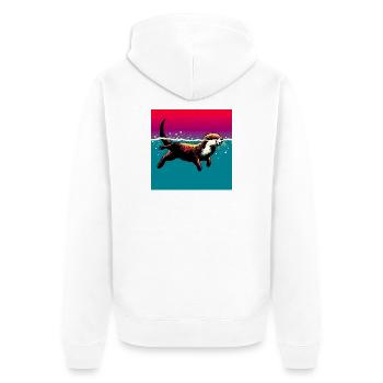 loutre - Veste à capuche bio Premium Unisexe - blanc - Dos - Thijin (182cm)