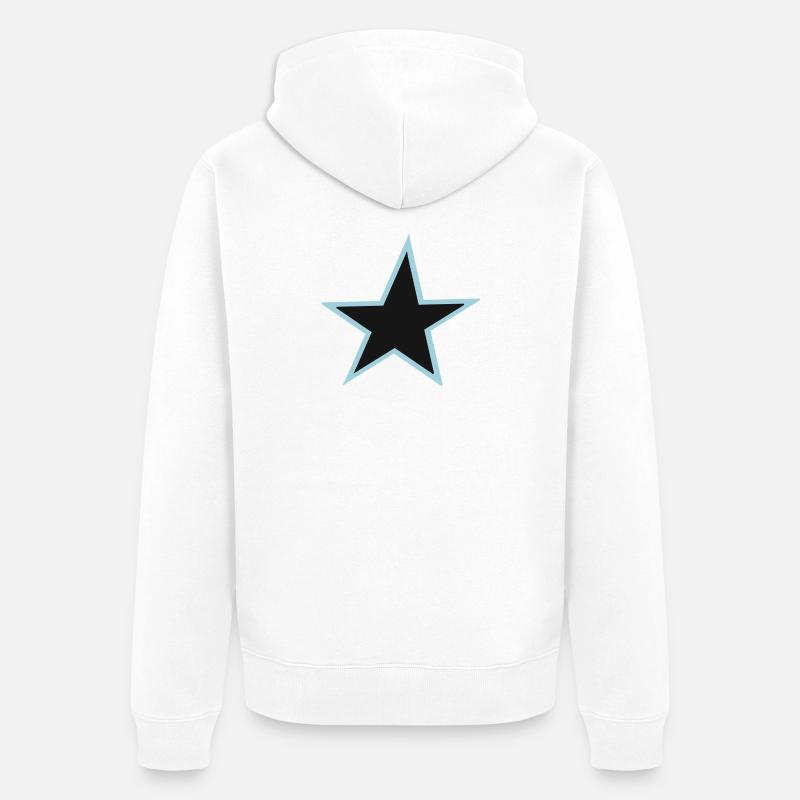 Abstrakte Bunte Sternzeichnung - Unisex Premium Bio Zip Hoodie - Weiß