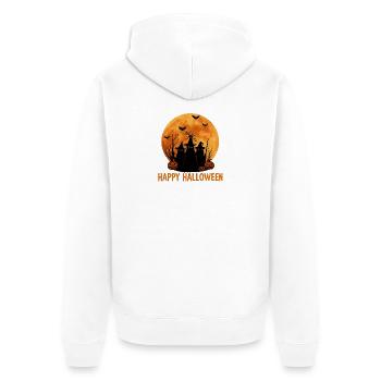 Hexenkult Halloween Motiv Druck - Unisex Premium Bio Zip Hoodie - Weiß - Hinten - Thijin (182cm)