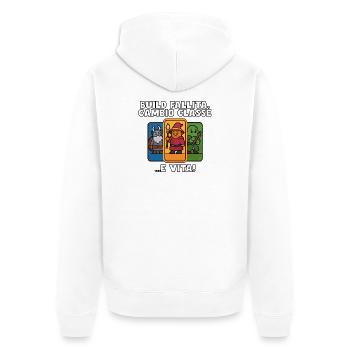 Überleben mehrerer Klassen - Unisex Premium Bio Zip Hoodie - Weiß - Hinten - Thijin (182cm)