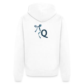 Monogram q gift idea - Unisex Premium Organic Zip Hoodie - white - Back - Thijin (182cm)