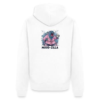 Morning Rage - Unisex Premium Organic Zip Hoodie - white - Back - Thijin (182cm)