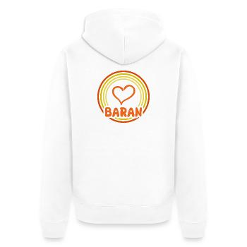 Gift for Baran - Unisex Premium Organic Zip Hoodie - white - Back - Thijin (182cm)