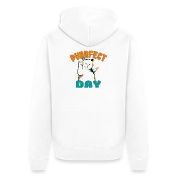 Déguisement de chat danseur vibrant - Veste à capuche bio Premium Unisexe - blanc - Dos - Thijin (182cm)