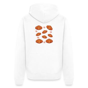 FRANZBRÖTCHEN LOVE HAMBURG SNACK - Veste à capuche bio Premium Unisexe - blanc - Dos - Thijin (182cm)
