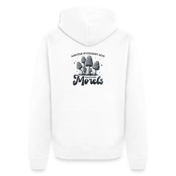 Amateur Mycologist With Questionable Morels - Unisex Premium Organic Zip Hoodie - white - Back - Thijin (182cm)