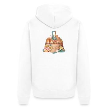 Glockenform In der Weihnachtsbäckerei Weihnachten - Unisex Premium Bio Zip Hoodie - Weiß - Hinten - Thijin (182cm)