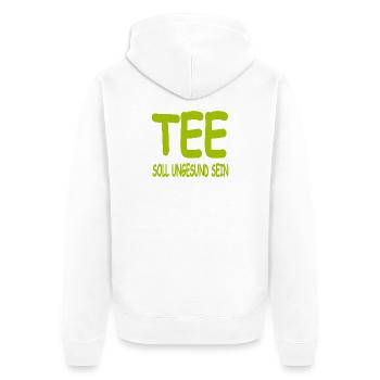 Tee - Unisex Premium Bio Zip Hoodie - Weiß - Hinten - Thijin (182cm)