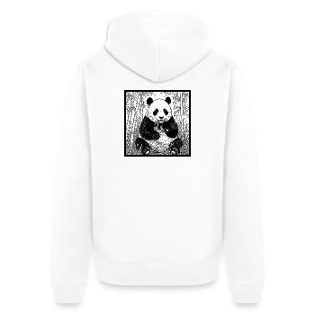 Panda in the bamboo forest - Unisex Premium Organic Zip Hoodie - white - Back - Thijin (182cm)